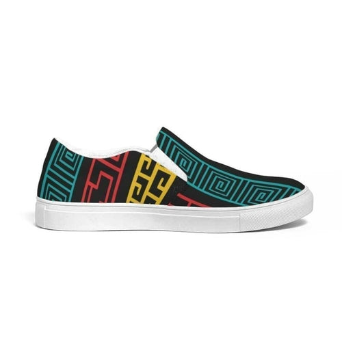 Mens Sneakers, Multicolor Low Top Canvas Slip-On Sports Shoes - E6B375