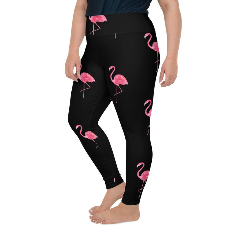 Plus Size Pink Flamingo Leggings