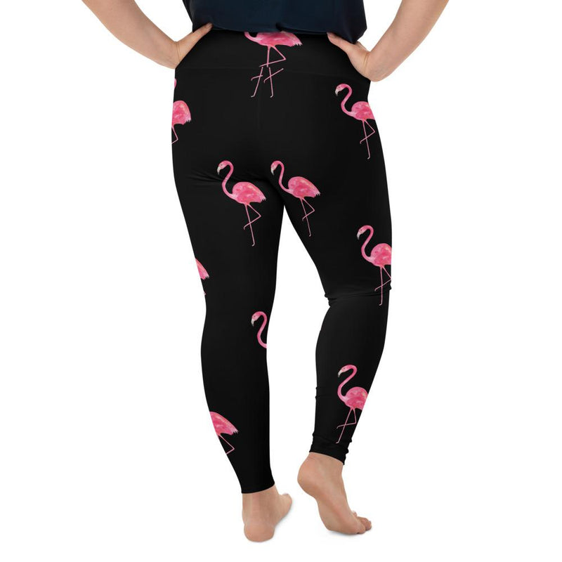 Plus Size Pink Flamingo Leggings