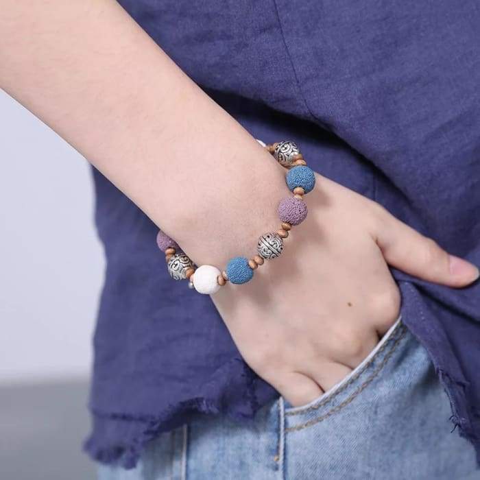 Multi Color Lava Stone Bracelet 4