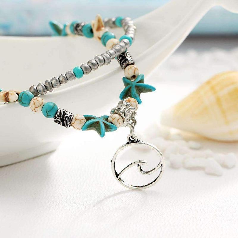 Ocean Theme Double Layer Anklet