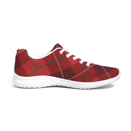 Uniquely You Womens Sneakers - Red Plaid Canvas Sports Shoes / Running