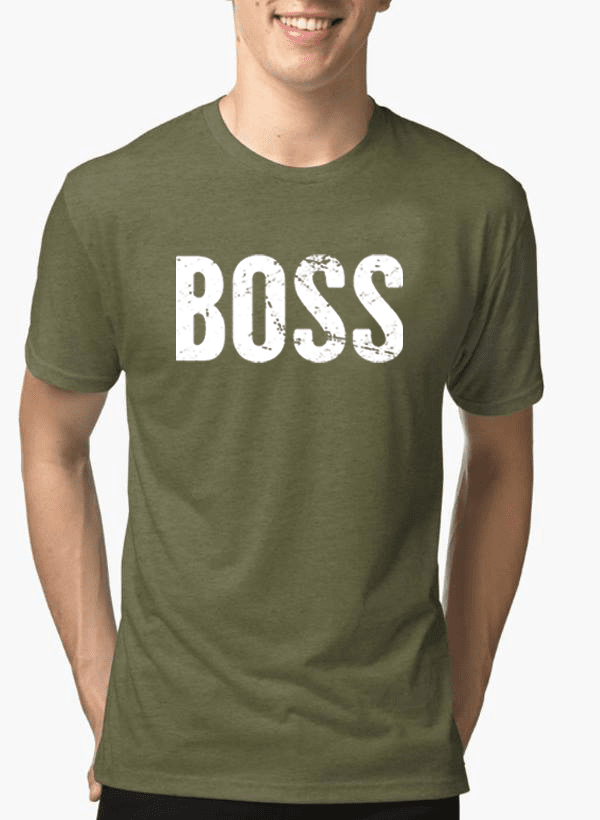 Boss Half Sleeves Melange T-shirt