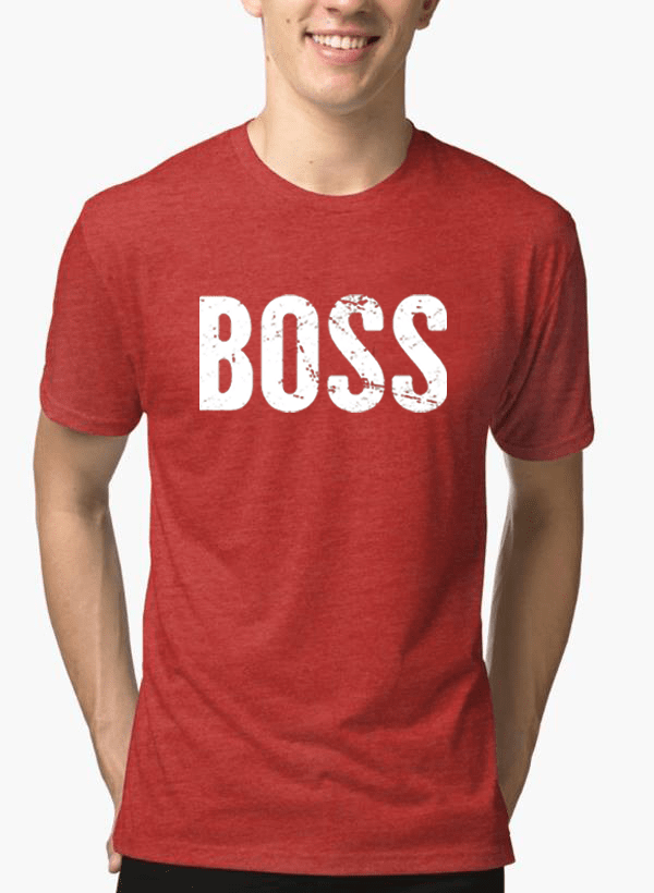 Boss Half Sleeves Melange T-shirt