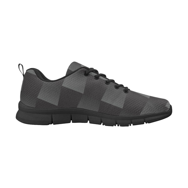 Uniquely You Womens Sneakers - Black and Gray 3D Style Canvas Sports