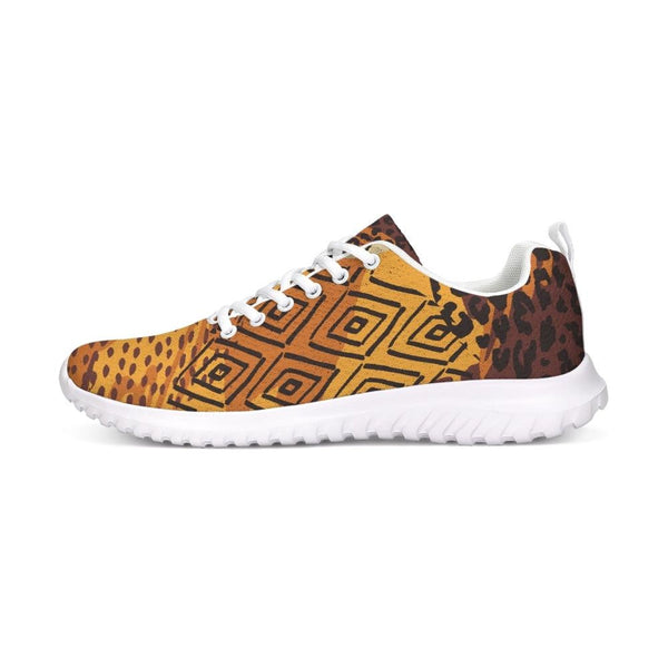 Uniquely You Womens Sneakers - Brown and Gold Canvas Sports Shoes /