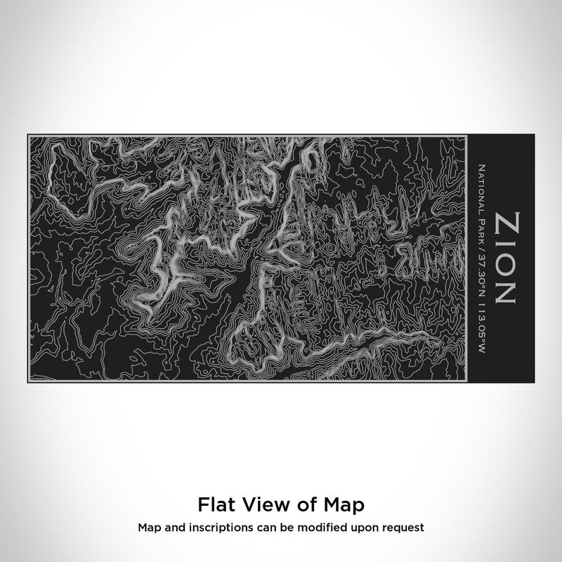 Zion National Park - Utah Map Insulated Bottle in Matte Black