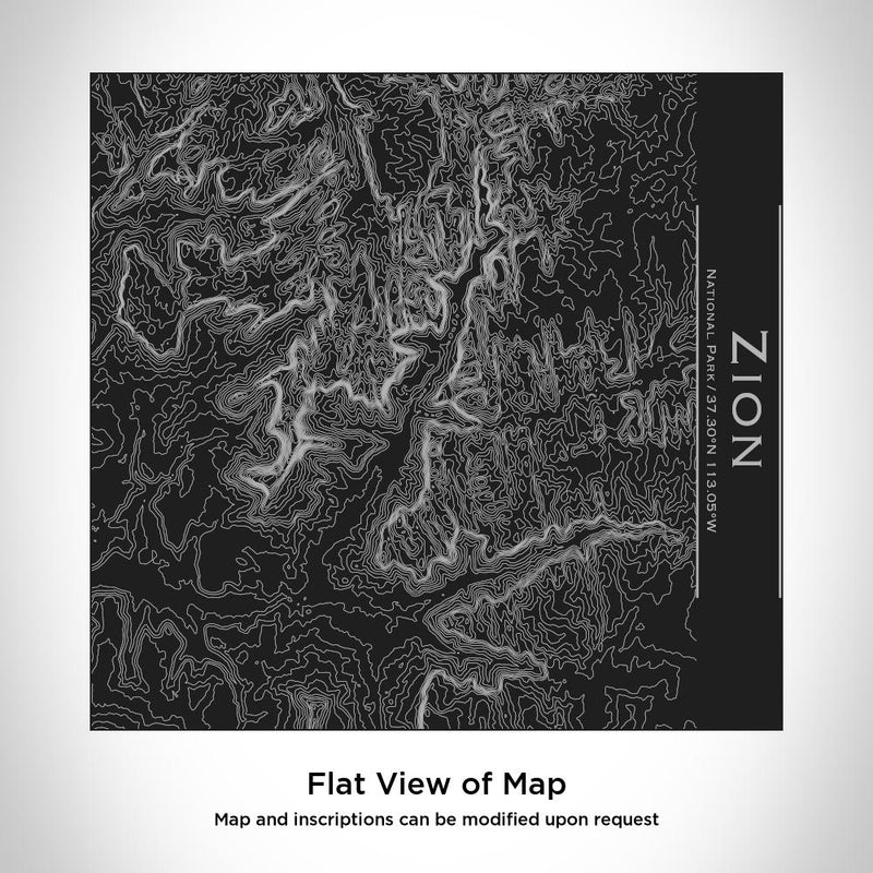 Zion National Park - Utah Map Tumbler in Matte Black
